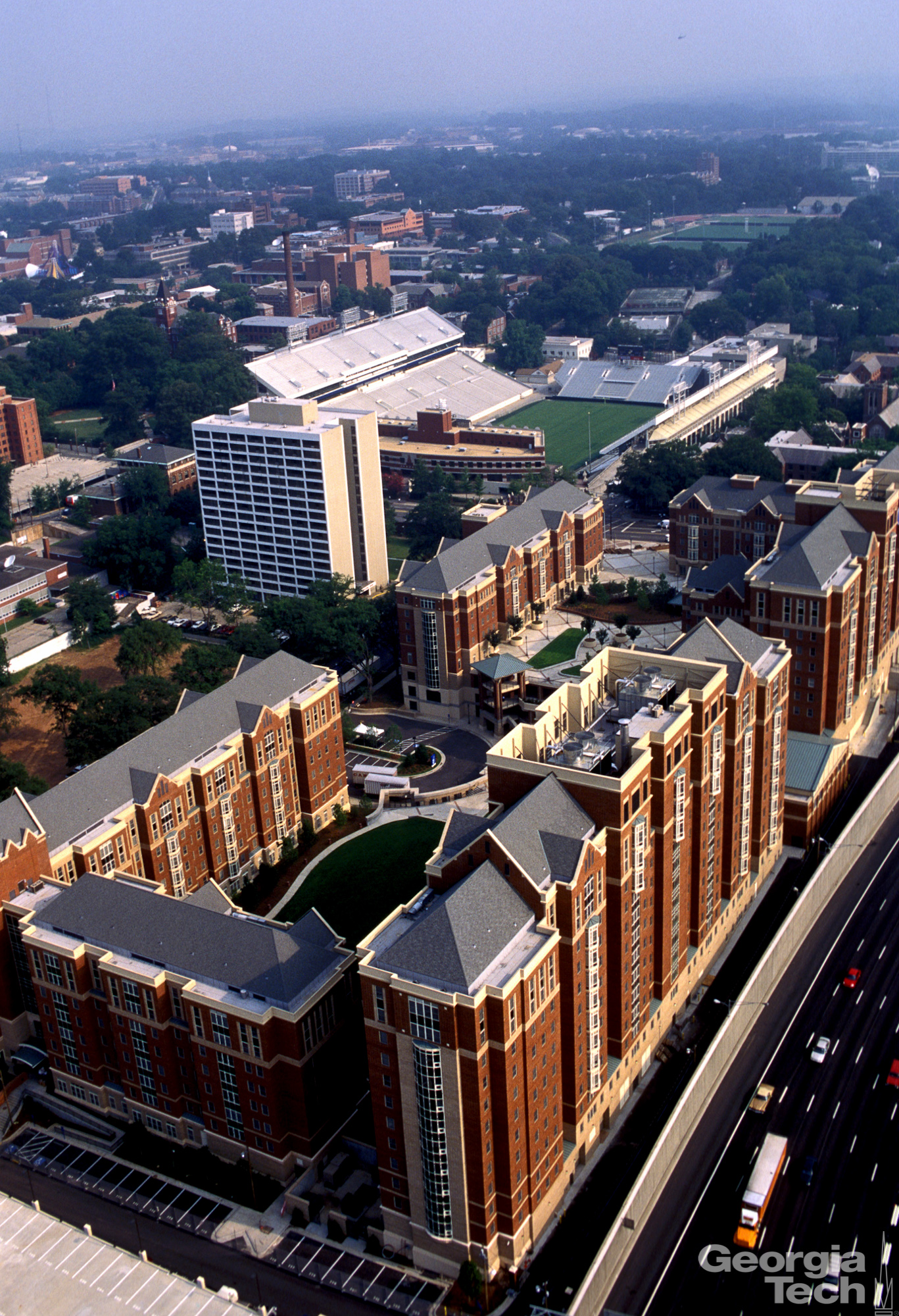 Overhead shot of the completed Olympic Village in Atlanta